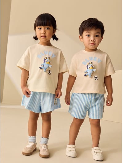 Next - Meisjes - Bluey voetbalshort - Wit