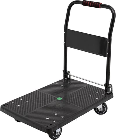 Inklapbare transportwagen met groot laadoppervlak - stevig platform voor zware lasten