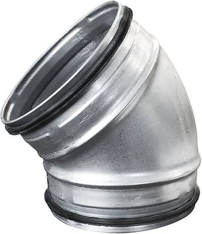 Korte ronde spiro bocht 45° Ø 150mm voor spirobuis