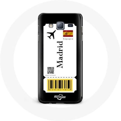 Case voor Samsung Galaxy A3 Vliegticket Madrid Spanje