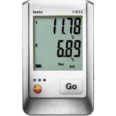 testo 176 T2 Temperatuur datalogger Te meten grootheid: Temperatuur -50 tot +400 °C