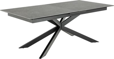Giga Living Eettafel Jorvik - Uitschuifbaar Zwart Keramiek - 240x100x76cm