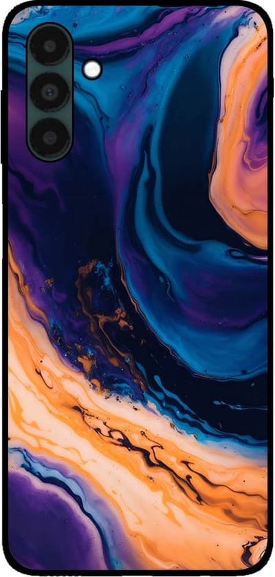 Smartphonica Telefoonhoesje voor Samsung Galaxy A13 5G marmer look - backcover marmer hoesje - Blauw geschikt voor Samsung Galaxy A13 5G