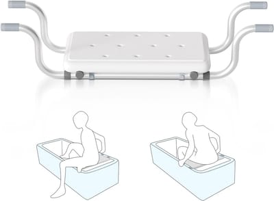 Badkuipstoel - Badplank Zitje - Veilig Baden - Verstelbare Breedte - 72 x 225 cm - Wit