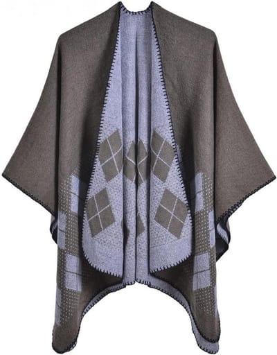 Gebreide Sjaal - Warme Mantel - Buiten Bescherming - Los Randdetail - 130x150cm - 12 Kleuren
