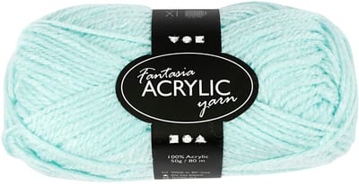 Fantasia acrylgaren, L: 80 m, mint groen, 50gr/ 1 bol