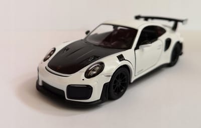 Kinsmart Porsche 911 GT2 RS Modelauto 1:36 - Wit