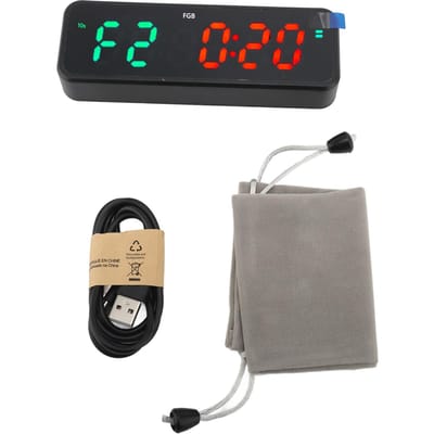Draagbare Gym Timer Klok Magnetisch Oplaadbaar Workout Interval Fitness Digitale Timer met Stopwatch voor Thuis Garage groen