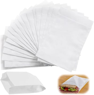 Witte Kraft Papieren Cadeauzakken voor Feestjes en Decoratie - Perfect voor Verjaardagen, Kerst en DIY Projecten (10 x 15 cm)