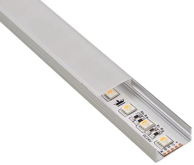 Aluminium ledstrip opbouw profiel Basic Line 3M – 10mm hoog – compleet met afdekkap - Led profiel opbouw - Wit
