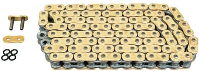 Chaîne de transmission Afam 130 maillons Pas 525 coloris OR pour moto Neuf