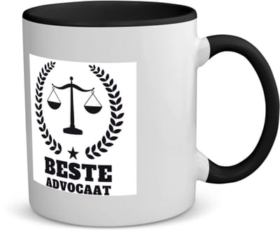 Akyol - beste advocaat koffiemok - theemok - zwart - Beste advocaat - collega - cadeau - 350 ML inhoud