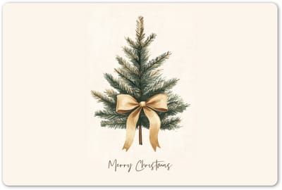 Placemats 45x30 cm - Placemat kunststof - 1 stuk - Kerstboom - Kerst - Merry Christmas - Beige - Borden onderleggers - Decoratie voor op tafel - Keuken tafeldecoratie accessoires - Vinyl onderlegger - Tafelversiering