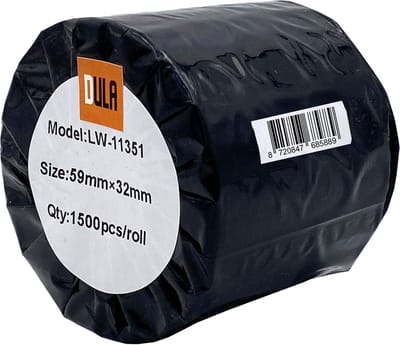 DULA Dymo kompatible Etiketten, S0722510 11351, 54 x 11 mm, Weiß, Permanent, 10 Rollen, 1500 Etiketten pro Rolle