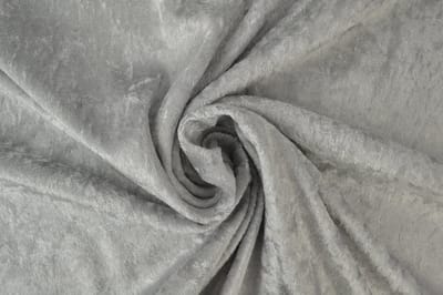 40 meter velours de panne - Zilvergrijs - Crushed velvet - 150cm breed