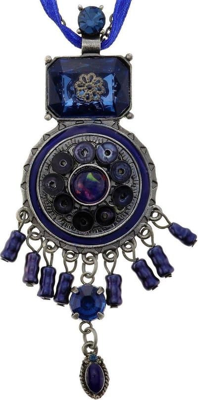 Behave - Ketting Dames Vintage Look - Blauw Accent - Artistiek Detail