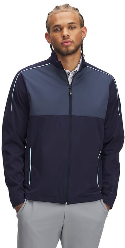 UA Drive Wind Full Zip-Midnight Navy / Downpour Gray / Downpour Gray