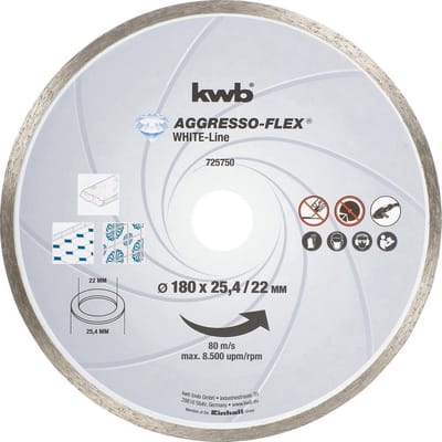 KWB Diamantdoorslijpschijf Agresso-Flex White-Line Ø180 mm