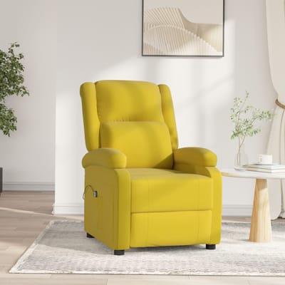 vidaXL - Fauteuil - verstelbaar - elektrisch - stof - geel