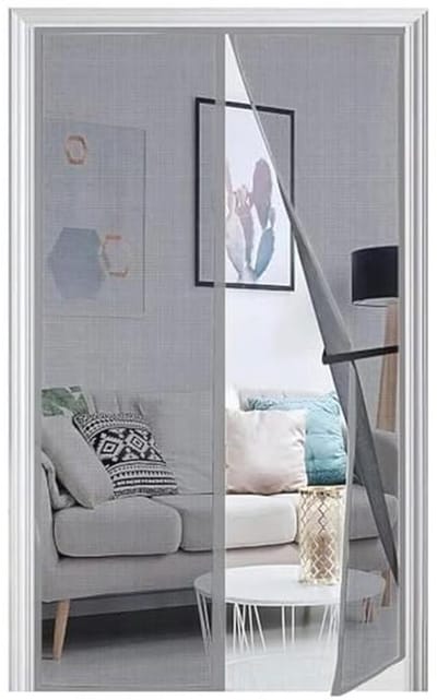 Magnetische Hordeur - Vliegenhor Deur - Frisse Lucht Binnen - Automatische Sluiting - 80x200 cm - Grijs