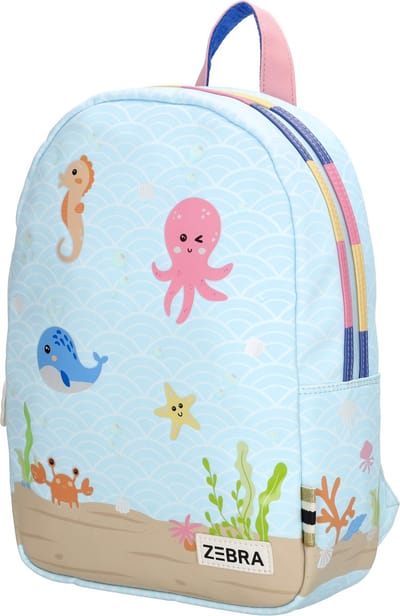 Zebra Trends Special Edition Rugzak - Oceaan - Onder Water Dieren - School Rugtas - Lichtblauw