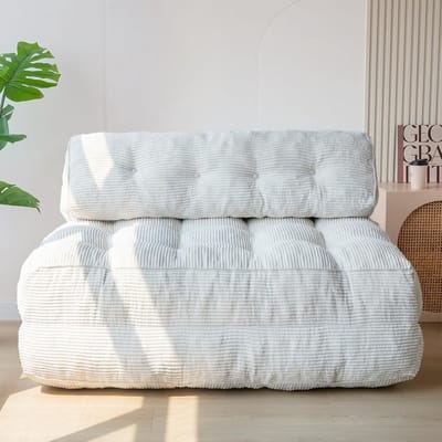 Zetelbed - Slaapbank - Kamer Inrichten - Inklapbaar Ontwerp - 90 x 130 cm - Beige