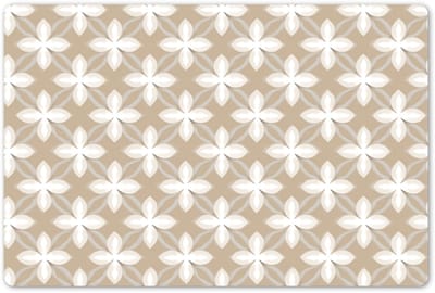 Placemats 45x30 cm - Placemat kunststof - 1 stuk - Patroon - Symmetrisch - Beige - Borden onderleggers - Decoratie voor op tafel - Keuken tafeldecoratie accessoires - Vinyl onderlegger - Tafelversiering