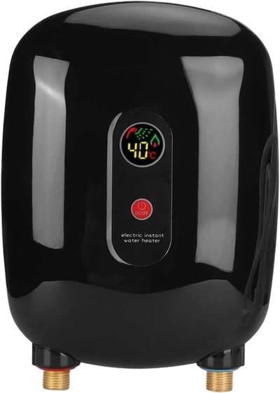 Doorstroomverwarmer - Snelle Verwarming - Badkamer Keuken - 3 Seconden Warm - 265x200x78mm - Zwart