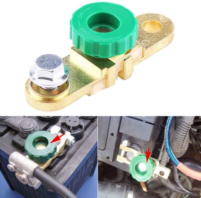 Batterij Klem - Hoofdschakelaar Auto - Voorkom Lekstroom - Snelle Afsluiting - 10mm Pool Diameter - Groen