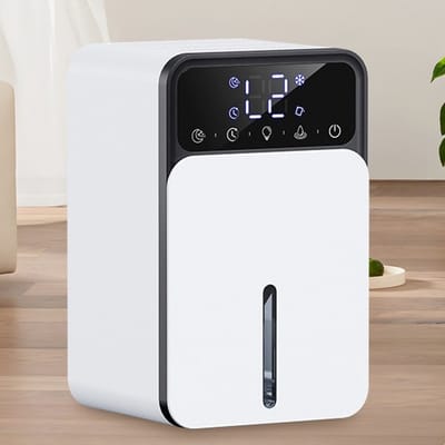 Luchtontvochtiger 1200ML, draagbare luchtontvochtiger met 7-kleuren LED-verlichting, automatische ontdooiing en automatische uitschakeling, huishoudelijke ontvochtiger