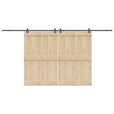 vidaXL - Doos - met - onderdelen - voor - schuifdeur - 427 - cm - staal - zwart