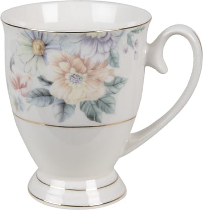Clayre & Eef Mok 300 ml Beige Roze Porselein Bloemen