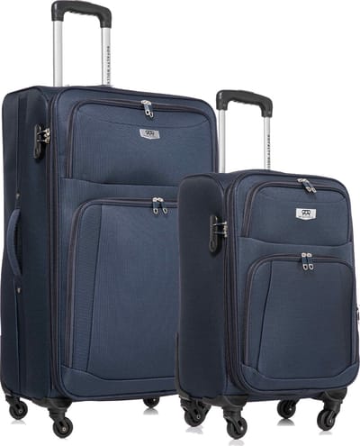 Dubai Abudabi - 2 delige Stoffen Kofferset - Expandable - Blauw
