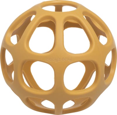 Baby's Only Siliconen baby speelbal - Speelgoedbal - Oker - Baby cadeau