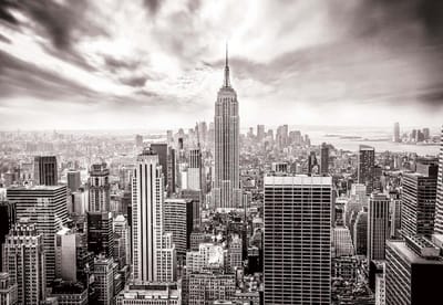 Fotobehang City Skyline Empire State New York | XL - 208cm x 146cm | 130g/m2 Vlies