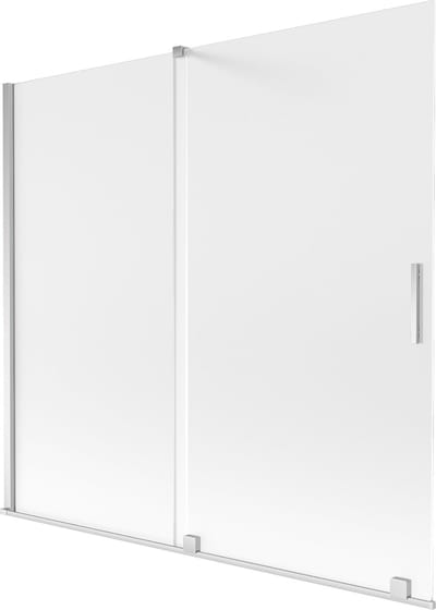 Mexen Velar 2-delige verschuifbare badwandscherm 170 x 150 cm, matglas, chroom - 896-170-000-31-01