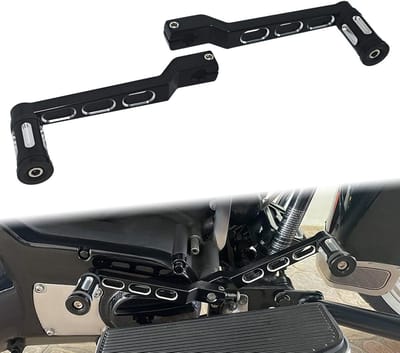 Hiel Teen Shift Pegs - Voetsteunen Motor - Motorrijden Verbeteren - Antislip Rubber Inzet - 590 g - Zwart