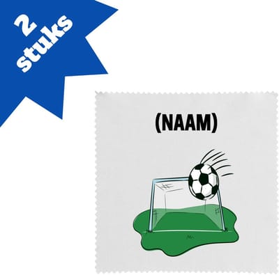 Akyol - voetbal met eigen naam brillendoekjes - Voetbal - voetballer - sport - 17,8 bij 17,8 cm - 2 stuks
