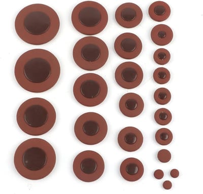 Delicate bruin leren pads voor tenorsaxofoon, 9mm tot 52mm, hoogwaardige lammy leren kit
