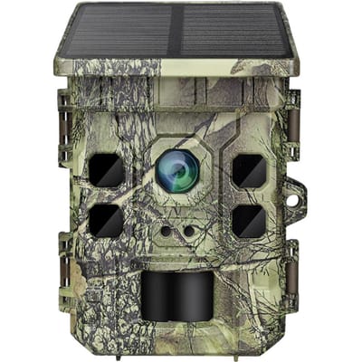 Caméra de chasse 64MP Caméra solaire avec WiFi IP66 - Longue durée de vie de la batterie Capteur de mouvement Caméra de suivi Avec vision nocturne WiFi