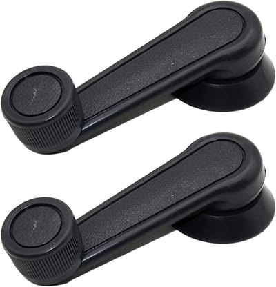 Raamkruk Set - Handgreep Krank - Auto Onderhoud - Directe Pasvorm - 11 cm Lengte - Zwart