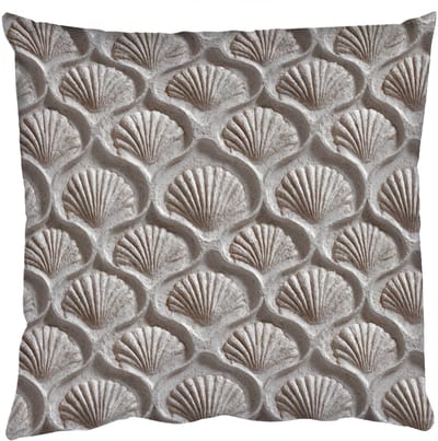 Sierkussens - Kussentjes Woonkamer - 50x50 cm - Zand - Schelpenvorm - Grijs