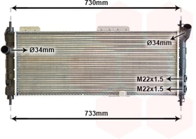 Van Wezel - RADIATOR VOOR OPEL COMBO B 1993-2000 1300152