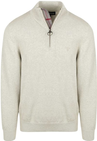 Barbour Trui Half Zip Greige - Maat XL - Heren - Quarter zip
