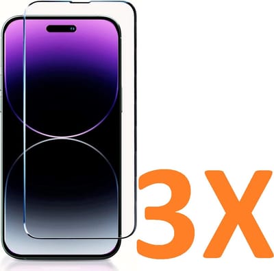 Screenprotector Glas - Tempered Glass Screen Protector- 3x Geschikt voor: Apple iPhone 15