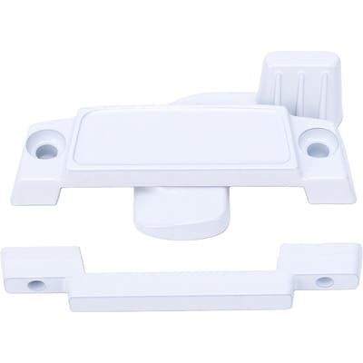 10PCS Serrure de Fenêtre avec Boucles de Verrouillage Résistante à l'Usure Alliage d'Aluminium Blanc Verrou de Baie Remplaçable pour Fenêtre Coulissante