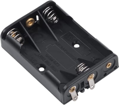 Batterijhouder 3x AAA - Plat - Zwart