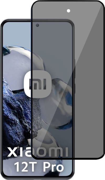 Privé Screenprotector geschikt voor Xiaomi 12T Pro Screenprotector - Privacy Beschermglas - Privacy Proteqt+