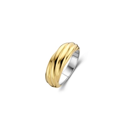 TI SENTO Dames Ring - 925 zilver - Zilver geel verguld - Maat 17.75 mm / maat 56 - 12239SY