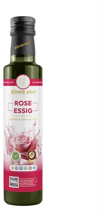 Zühre Ana Rozenazijn 500 ml – Natuurlijk Gefermenteerde Rozenazijn – Zonder Conserveermiddelen – Glutenvrij
